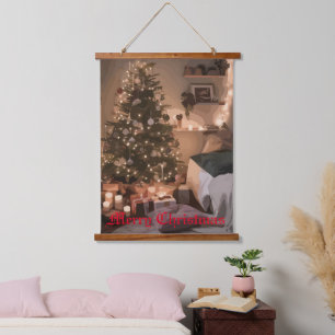 Yuletide Charm Wandteppich Mit Holzrahmen