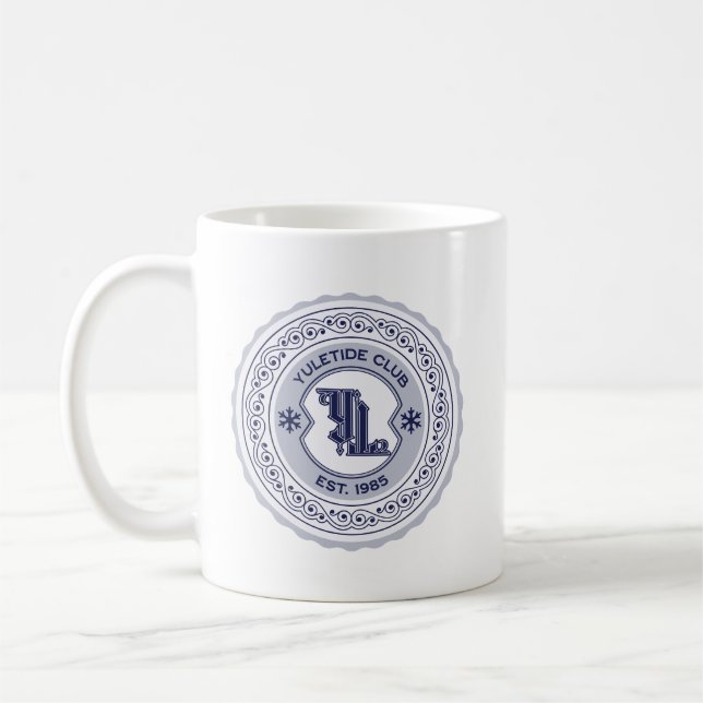 Yuletide Club EST. 1985 Wappen Design Kaffeetasse (Links)