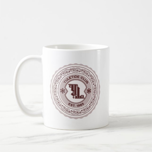 Yuletide Club EST. 1985 Wappen Design Kaffeetasse (Links)
