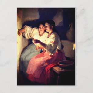 YULETIDE FORTUNE-TELLERS VON PYMONENKO POSTKARTE