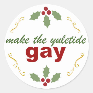 Yuletide Gay Aufkleber machen