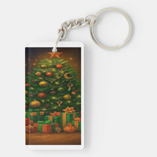 Yuletide Glow: Tree of Wonder Keychain Schlüsselanhänger (Rückseite)