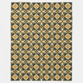 Yuletide Gold Glimmer Fleece Blanket