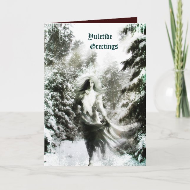 Yuletide Göttin Feiertagskarte (Vorderseite)