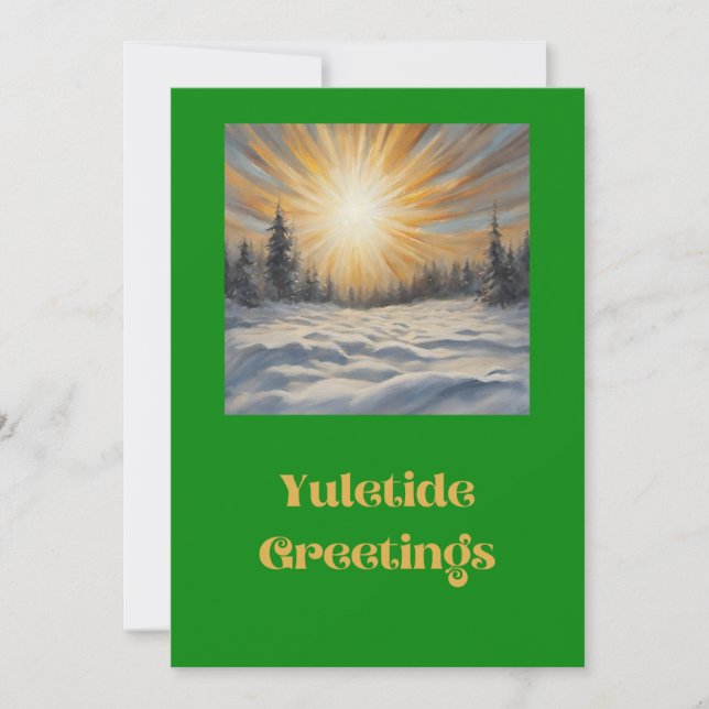 Yuletide Greetings Feiertagskarte (Vorderseite)