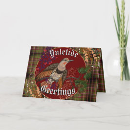 Yuletide Greetings Northern Flicker Karte