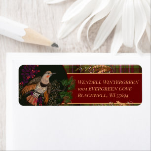 Yuletide Greetings Northern Flicker Label
