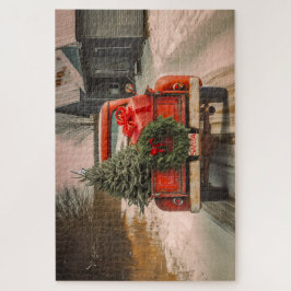 Yuletide Lieferung: Der rote LKW des Weihnachtsman Puzzle