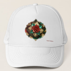 Yuletide Opulence: Goldene Weihnachtsdinge Truckerkappe