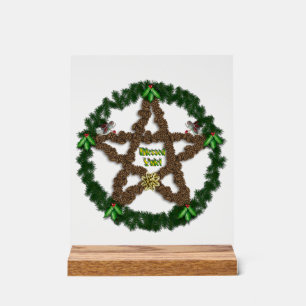 Yuletide Pentagramm Acrylschild