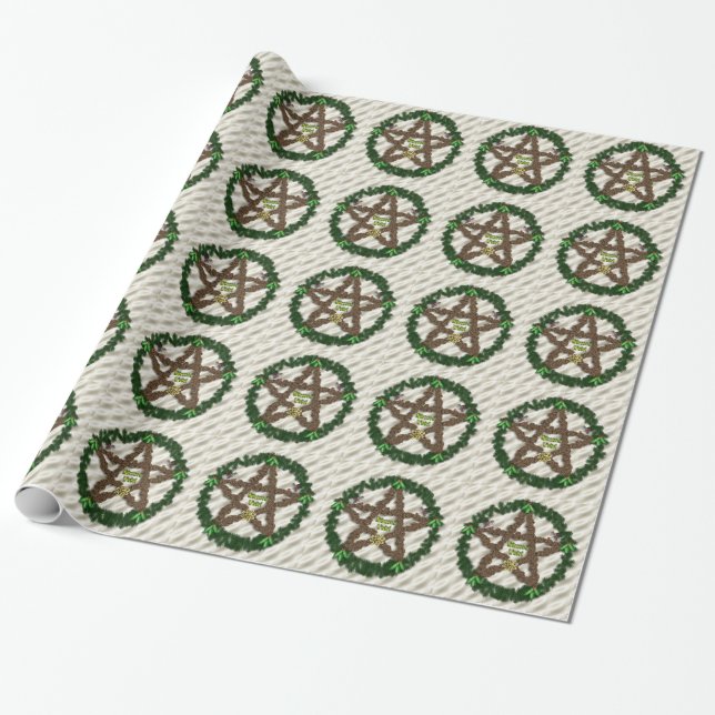 Yuletide Pentagramm Geschenkpapier (Ungerollt)