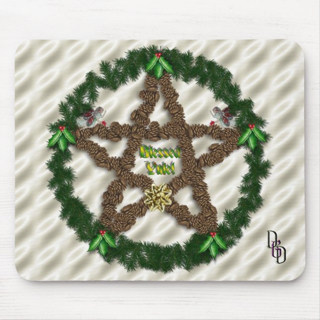 Yuletide Pentagramm Mousepad (Vorne)