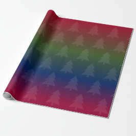 Yuletide Pride Dark Rainbow Holiday Tree Geschenkpapier