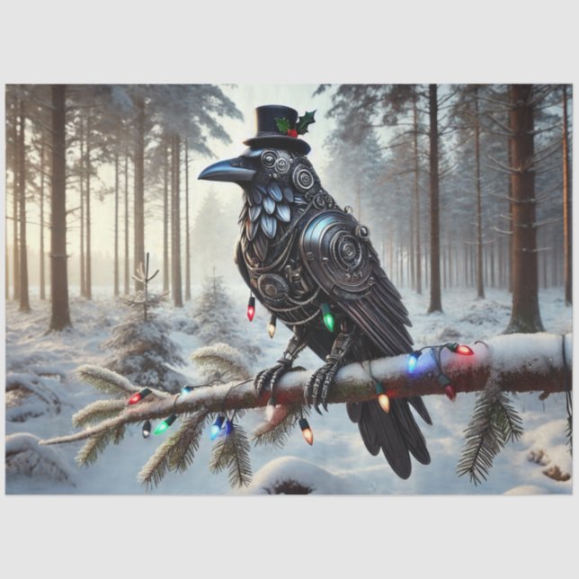 Yuletide Raven Seidenpapier (Vorderseite)