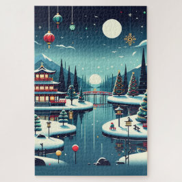 Yuletide Reflections in East Tote Bag Puzzle