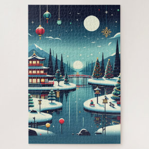Yuletide Reflections in East Tote Bag Puzzle