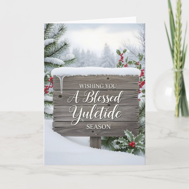 Yuletide Season Grußzeichen Feiertagskarte (Vorderseite)