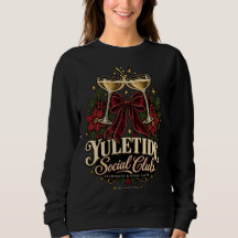 Yuletide Social Club Champagner-Weihnachtspullover