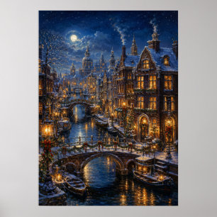 Yuletime Canal III - Kanalviertel Poster