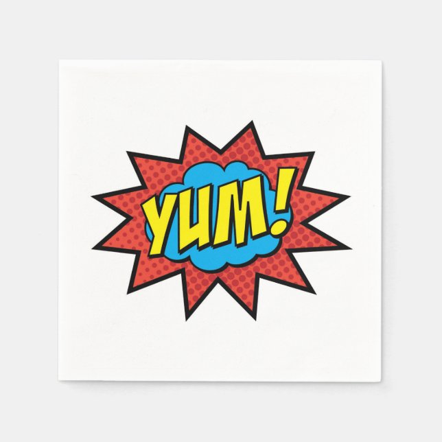 YUM Cocktail Napkin Red Serviette (Vorderseite)