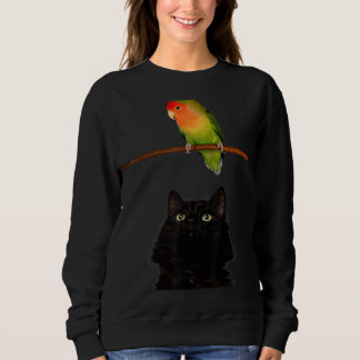 Yum Dinner hat Katze mit einem Papageientuch angek Sweatshirt
