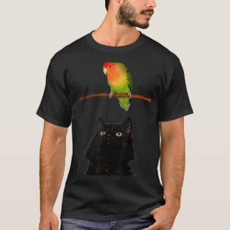 Yum Dinner hat Katze mit einem Papageientuch angek T-Shirt