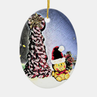 YUM YUM, ZUCKERSTANGE-WEIHNACHTSBAUM KERAMIKORNAMENT