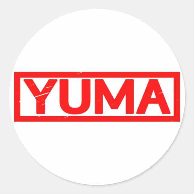 Yuma Briefmarke Runder Aufkleber (Vorderseite)