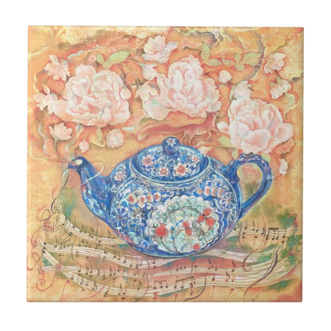 Yume Pot: Teatime Rhapsody Throw Pillow Fliese (Vorderseite)