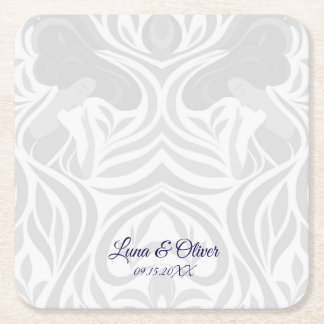 Yumeji Hirado Woman Art Coaster Rechteckiger Pappuntersetzer