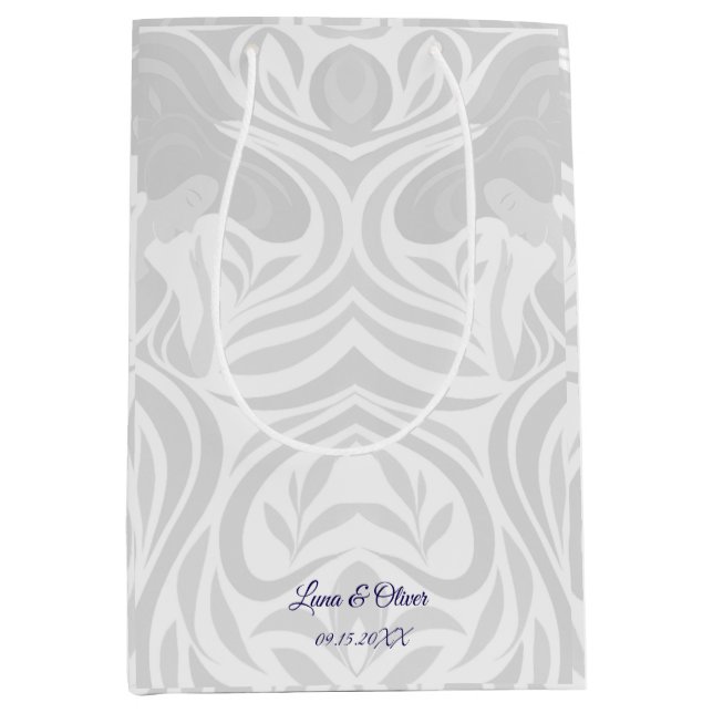 Yumeji Hirado Woman Art Paper Bag Mittlere Geschenktüte (Vorderseite)