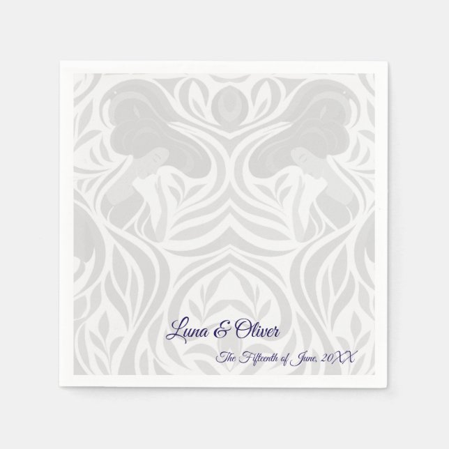 Yumeji Hirado Woman Paper Napkins Serviette (Vorderseite)