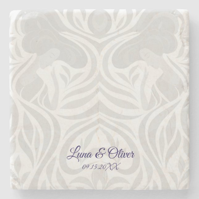 Yumeji Hirado Woman Stone Coaster Steinuntersetzer (Vorderseite)