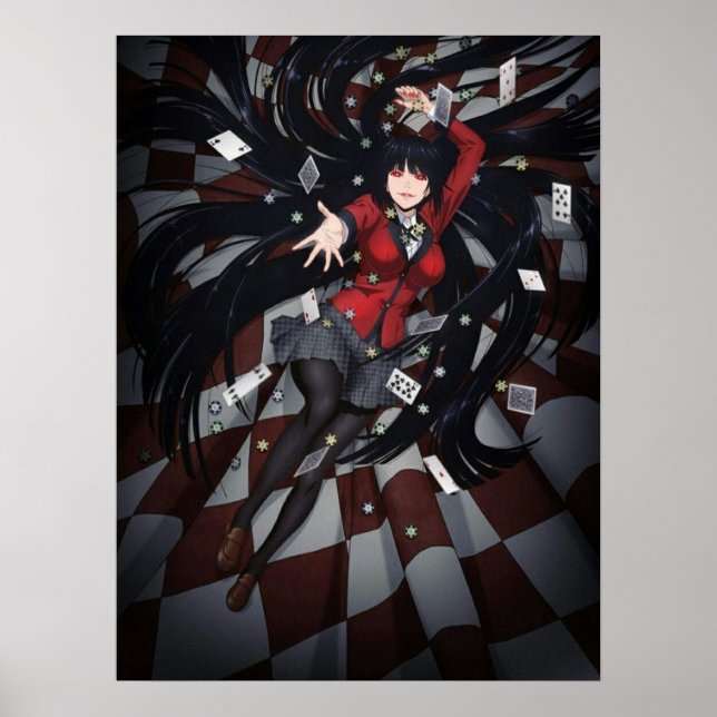 Yumeko Jabami Gambling School Kakegurui Anime Mane Poster (Vorne)