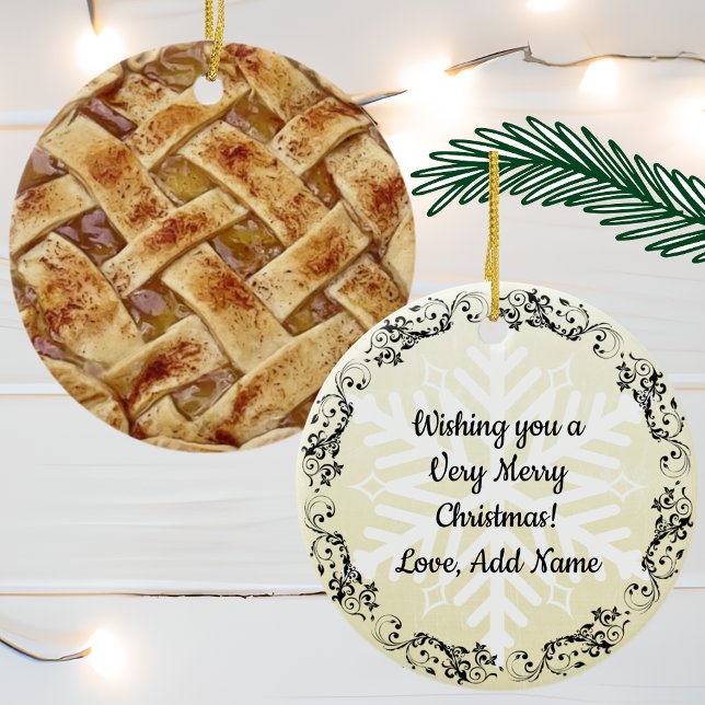 Yummy Apple Pie Food Weihnachten Keramik Ornament (Von Creator hochgeladen)