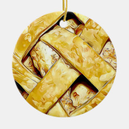 Yummy Apple Pie Food Weihnachten Keramik Ornament