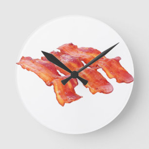 Yummy Bacon Runde Wanduhr