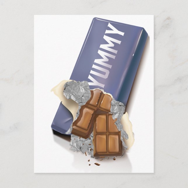 Yummy Chocolate Bar Postkarte (Vorderseite)