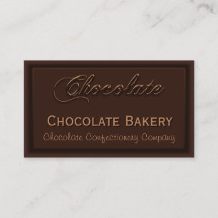 Yummy Creamy Chocolate Bakery Business Cards Visitenkarte
