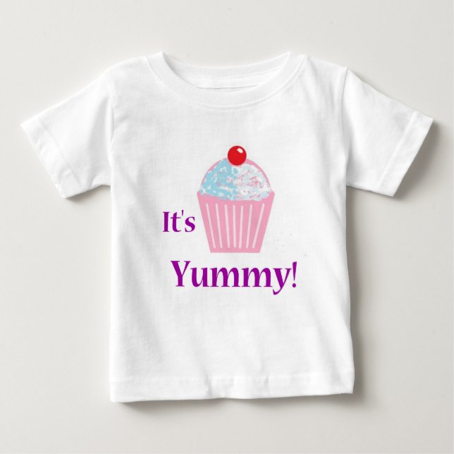 Yummy Cupcake Kleinkind Longsleeve Baby T-shirt (Vorderseite)
