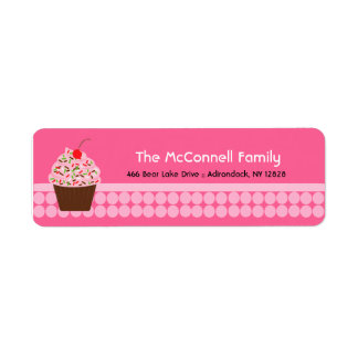 Yummy Cupcake PRINTABLE ADRESSE ETIKETTEN
