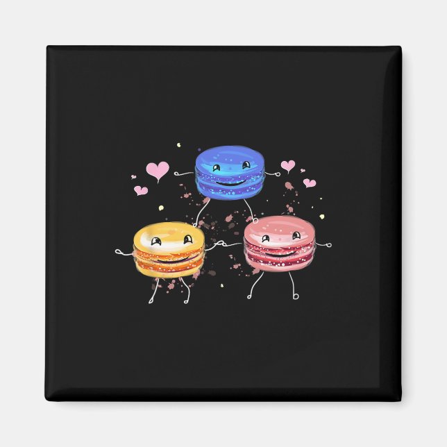 Yummy Cute Cheerleading Macaroon Gift  Magnet (Vorne)