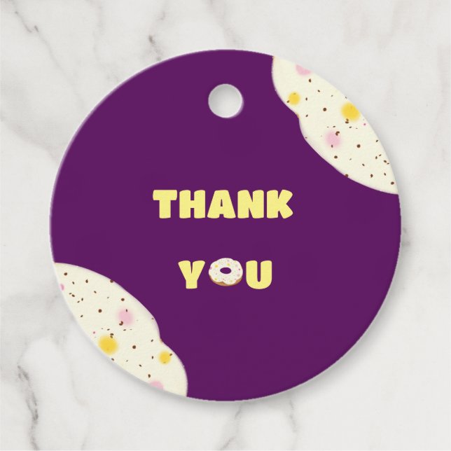 Yummy donut geschenkanhänger (Vorderseite)