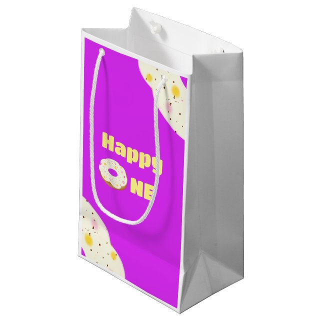 Yummy donut kleine geschenktüte (Vorderseite Schrägansicht)