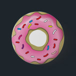 Yummy Donut mit Eisen und Sprinklen Button<br><div class="desc">Yummy Donut mit Eisen und Sprinklen</div>