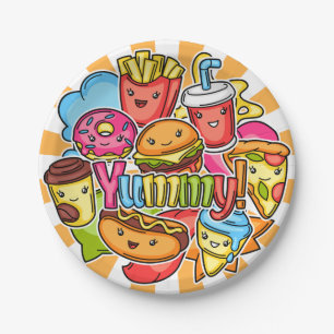 Yummy Fast Food Pappteller