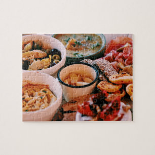 Yummy Food Festive Platter Chees Oliven Puzzle