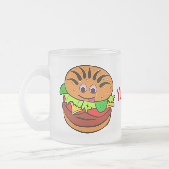 Yummy Hamburger Mattglastasse (Links)