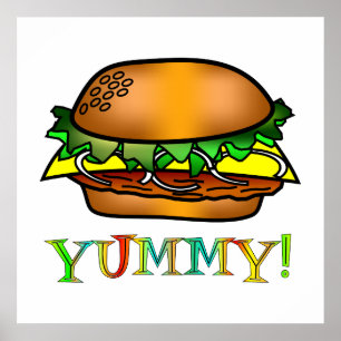 Yummy Hamburger Poster