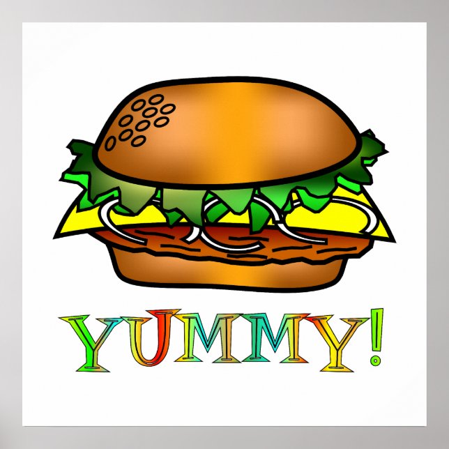 Yummy Hamburger Poster (Vorne)
